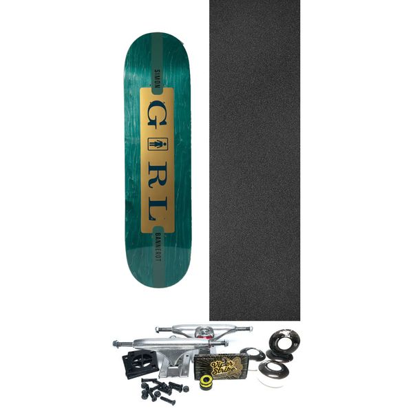 Girl Skateboards Simon Bannerot Serif Skateboard Deck - 8.5" x 32" - Complete Skateboard Bundle